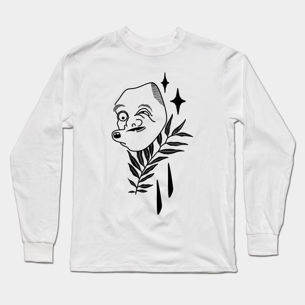 Japaness mask Long Sleeve T-Shirt by Sadhakaya